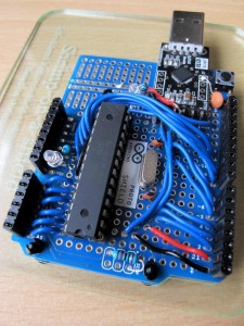 Barebones Arduino on an Arduino Prototyping Shield
